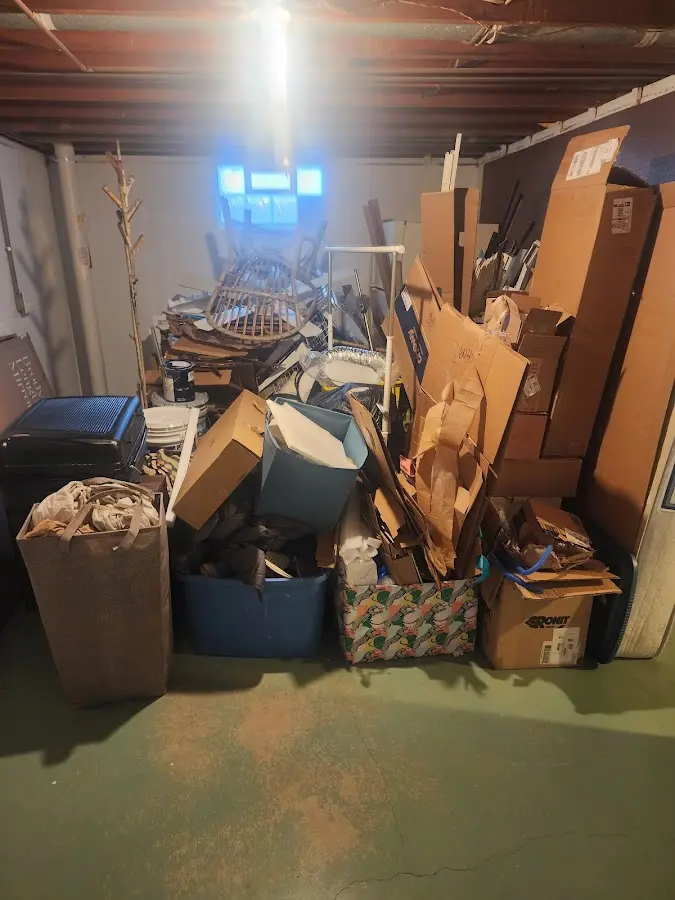 Roll-off dumpster container at job site for Cleanout Dumpster Rental in Cocoa